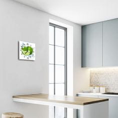 tulup.si Steklena kvadratna ura Lime 30x30 cm Črne kazalke