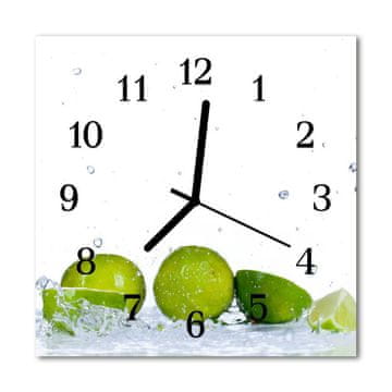 tulup.si Steklena kvadratna ura Lime 30x30 cm Črne kazalke
