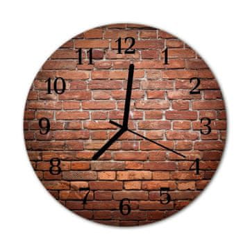tulup.si Steklena okrogla ura Brick fi 30 cm Črne kazalke