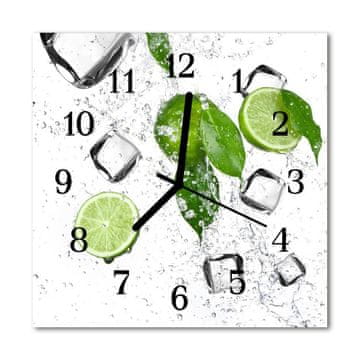 tulup.si Steklena kvadratna ura Lime 30x30 cm Črne kazalke