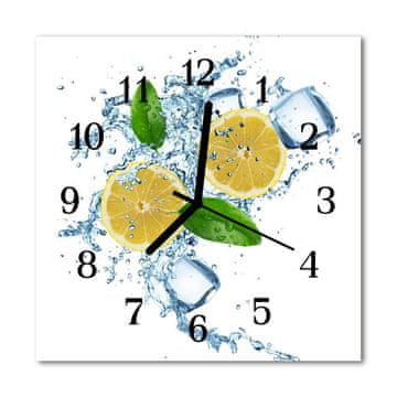 tulup.si Steklena kvadratna ura Lemon 30x30 cm Črne kazalke