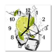 tulup.si Steklena kvadratna ura Lime 30x30 cm Črne kazalke
