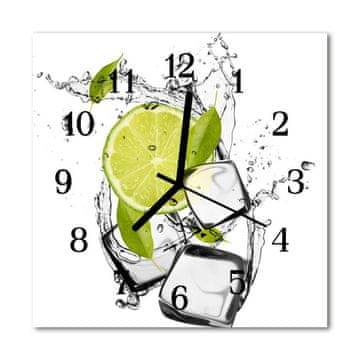 tulup.si Steklena kvadratna ura Lime 30x30 cm Črne kazalke