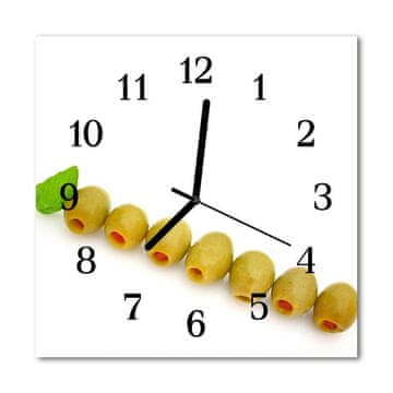 tulup.si Steklena kvadratna ura Olive 30x30 cm Črne kazalke