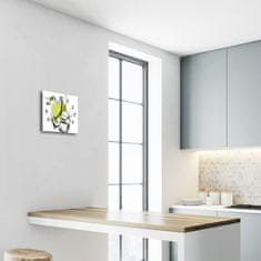 tulup.si Steklena kvadratna ura Lime 30x30 cm Črne kazalke
