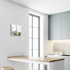 tulup.si Steklena kvadratna ura Lime 30x30 cm Črne kazalke