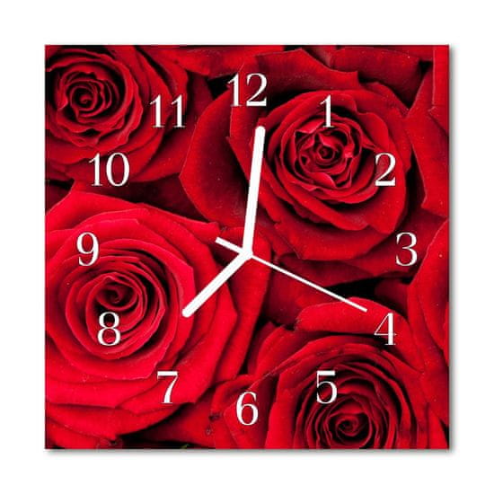 tulup.si Steklena kvadratna ura Roses 30x30 cm