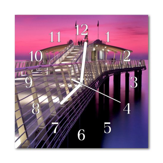 tulup.si Steklena kvadratna ura Pier 30x30 cm