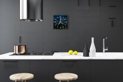 tulup.si Steklena kvadratna ura Mestne stavbe 30x30 cm