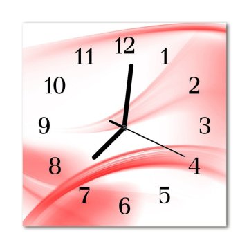 tulup.si Steklena kvadratna ura Abstraktna umetnost 30x30 cm Črne kazalke