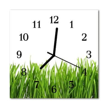 tulup.si Steklena kvadratna ura Grass 30x30 cm Črne kazalke