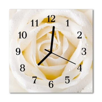 tulup.si Steklena kvadratna ura Rose 30x30 cm Črne kazalke