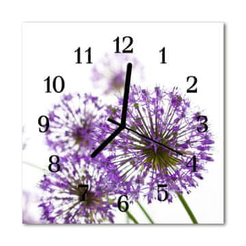 tulup.si Steklena kvadratna ura Flower 30x30 cm Črne kazalke