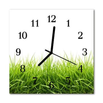 tulup.si Steklena kvadratna ura Grass 30x30 cm Črne kazalke