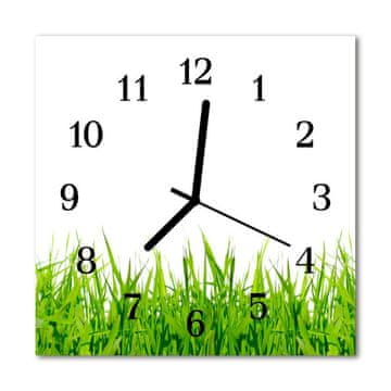 tulup.si Steklena kvadratna ura Grass 30x30 cm Črne kazalke