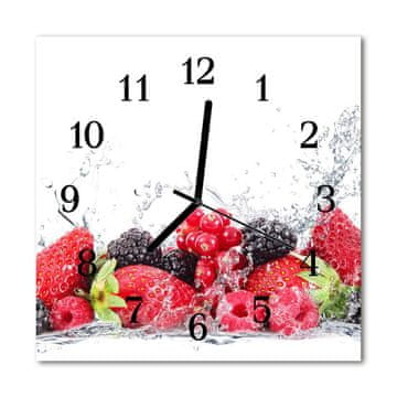 tulup.si Steklena kvadratna ura Sadje 30x30 cm Črne kazalke