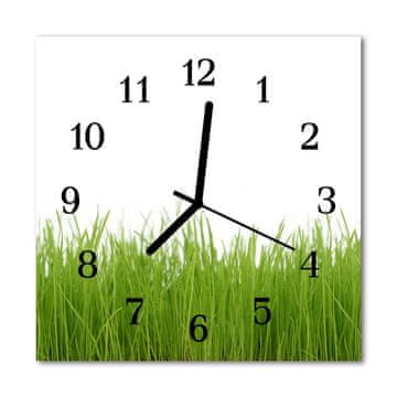 tulup.si Steklena kvadratna ura Grass 30x30 cm Črne kazalke