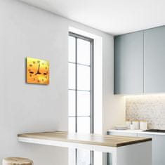 tulup.si Steklena kvadratna ura Sonce voda 30x30 cm Črne kazalke