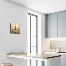 tulup.si Steklena kvadratna ura Vodni kamen 30x30 cm Črne kazalke