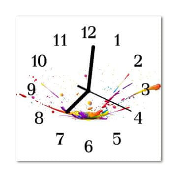 tulup.si Steklena kvadratna ura Madež 30x30 cm Črne kazalke