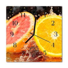 tulup.si Steklena kvadratna ura Sadje 30x30 cm Črne kazalke