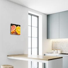 tulup.si Steklena kvadratna ura Sadje 30x30 cm Črne kazalke