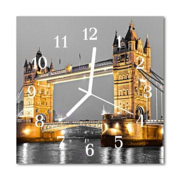 tulup.si Steklena kvadratna ura Tower bridge 30x30 cm