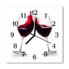 tulup.si Steklena kvadratna ura Vino 30x30 cm Črne kazalke