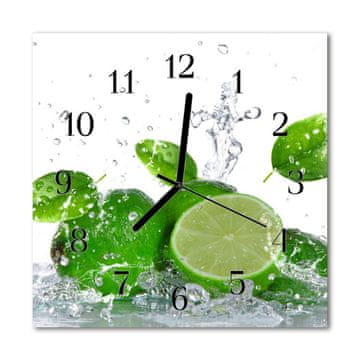 tulup.si Steklena kvadratna ura Lime 30x30 cm Črne kazalke