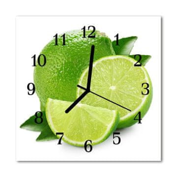 tulup.si Steklena kvadratna ura Lime 30x30 cm Črne kazalke