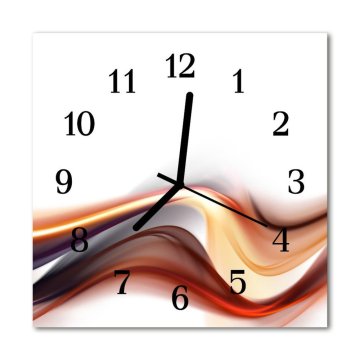 tulup.si Steklena kvadratna ura Abstrakcija 30x30 cm Črne kazalke