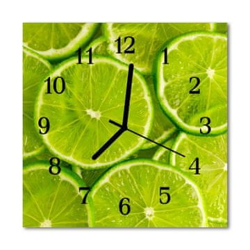 tulup.si Steklena kvadratna ura Lime 30x30 cm Črne kazalke