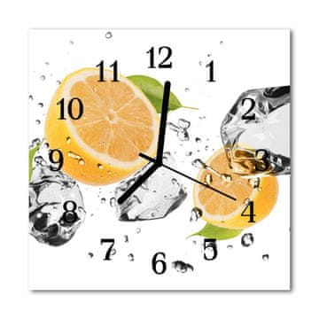 tulup.si Steklena kvadratna ura Lemon 30x30 cm Črne kazalke