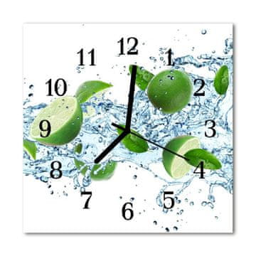 tulup.si Steklena kvadratna ura Lime 30x30 cm Črne kazalke