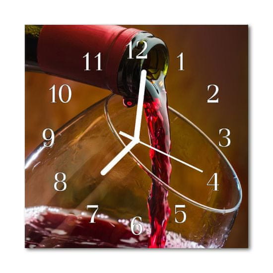 tulup.si Steklena kvadratna ura Vino 30x30 cm