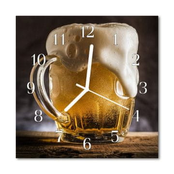 tulup.si Steklena kvadratna ura Pivo 30x30 cm