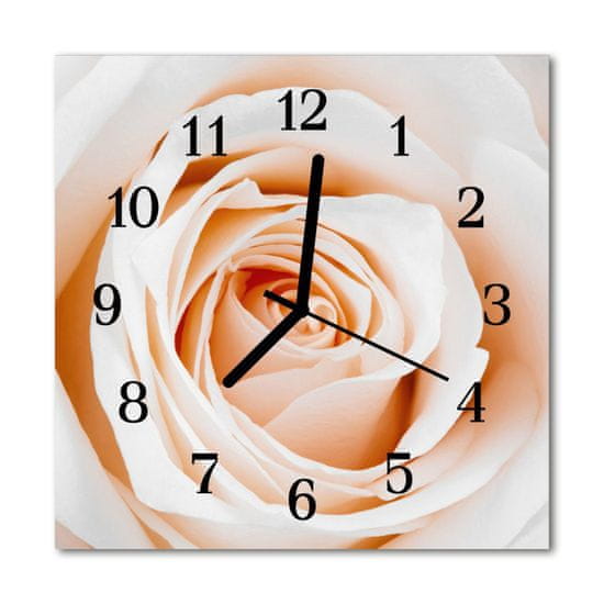 tulup.si Steklena kvadratna ura Rose 30x30 cm Črne kazalke