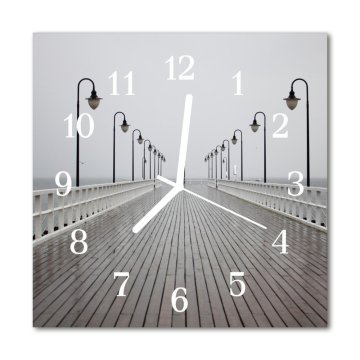 tulup.si Steklena kvadratna ura Pier 30x30 cm