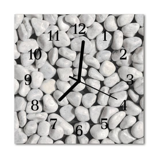 tulup.si Steklena kvadratna ura Stones 30x30 cm Črne kazalke