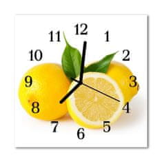 tulup.si Steklena kvadratna ura Limone 30x30 cm Črne kazalke