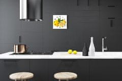 tulup.si Steklena kvadratna ura Limone 30x30 cm Črne kazalke