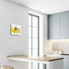 tulup.si Steklena kvadratna ura Limone 30x30 cm Črne kazalke