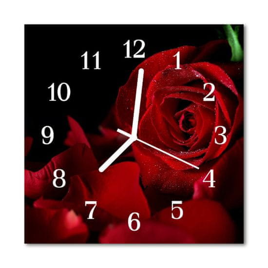 tulup.si Steklena kvadratna ura Rose 30x30 cm