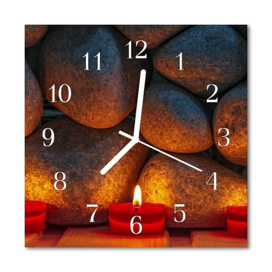 tulup.si Steklena kvadratna ura Stones 30x30 cm