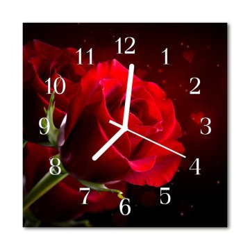 tulup.si Steklena kvadratna ura Roses 30x30 cm
