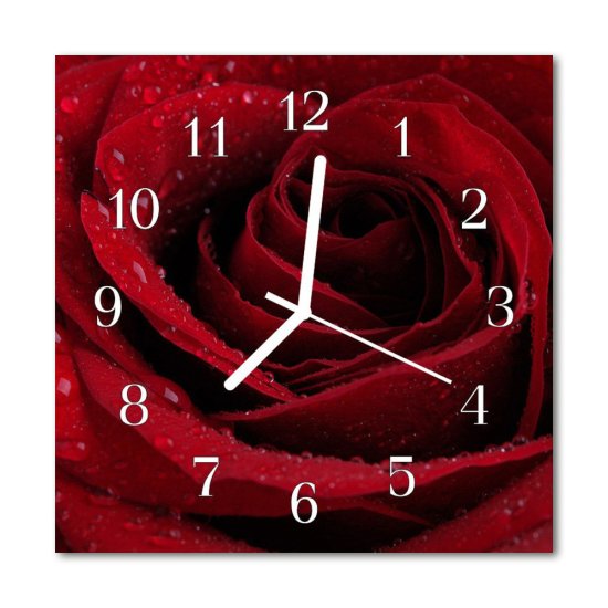 tulup.si Steklena kvadratna ura Rose 30x30 cm