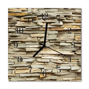 tulup.si Steklena kvadratna ura Stones 30x30 cm Črne kazalke