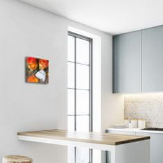 tulup.si Steklena kvadratna ura Srce 30x30 cm Črne kazalke