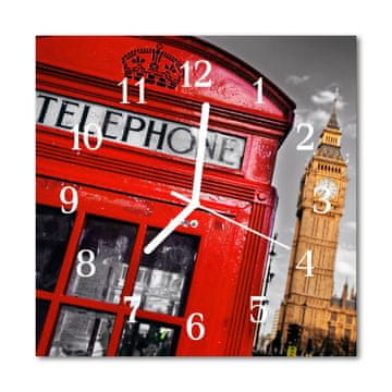 tulup.si Steklena kvadratna ura London 30x30 cm
