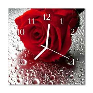 tulup.si Steklena kvadratna ura Rose 30x30 cm